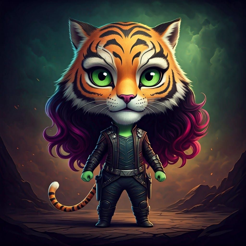 Heroic Chibi Fusion of Tigra and Gamora