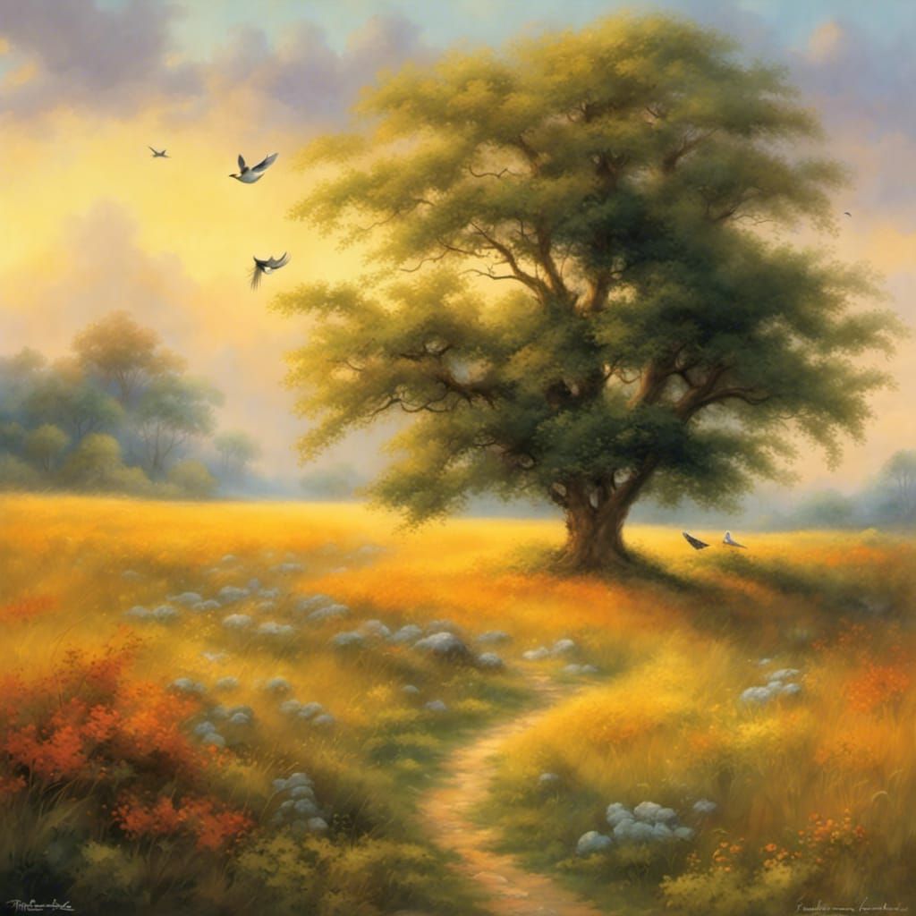 Ethereal Fantasy Landscape in Hyperdetailed Mist