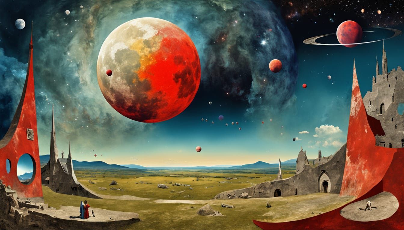 Éclipse lunaire totale ou la lune rouge