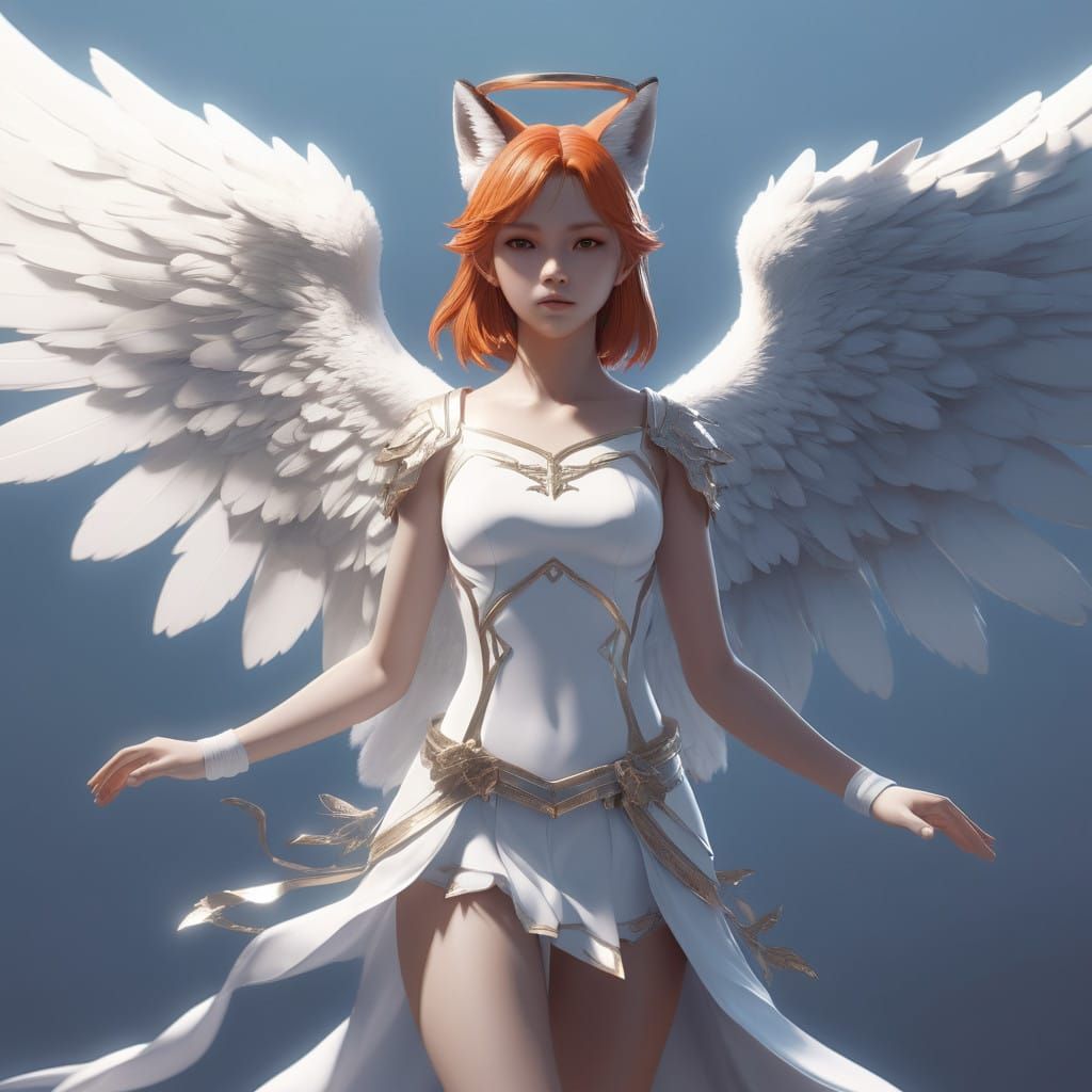 Surreal Anime Angel Concept Art