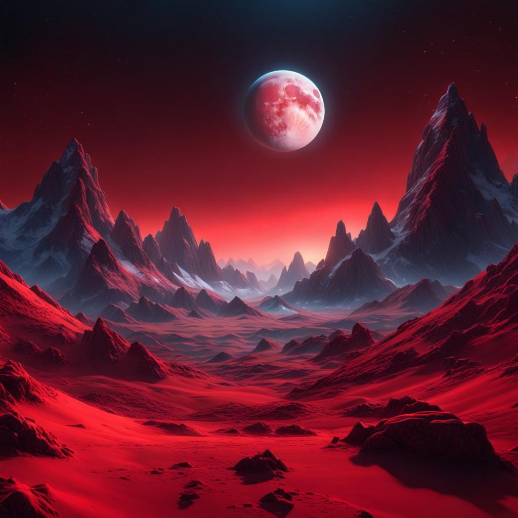 Three Moons Over Winter Mountains: Fantasy Concept Art