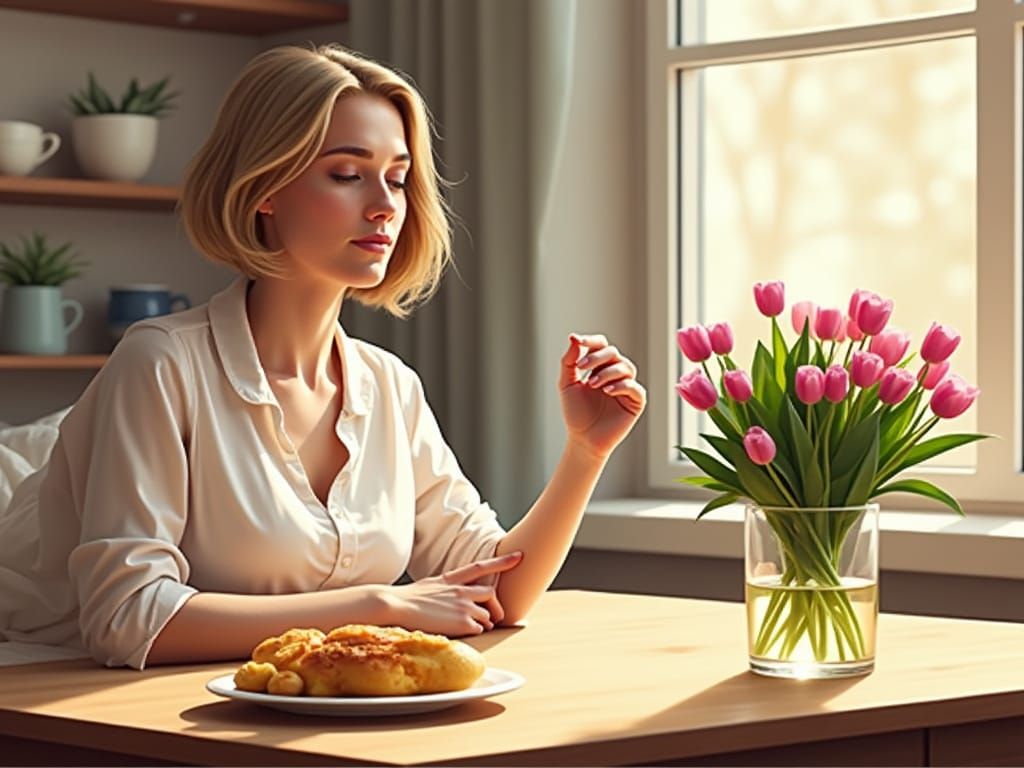Serene Morning Awakening in Photorealistic Style