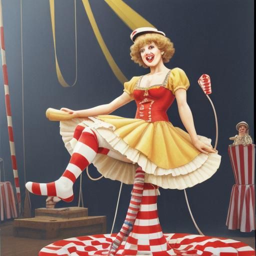 Custard Pie in a Whimsical Circus Setting