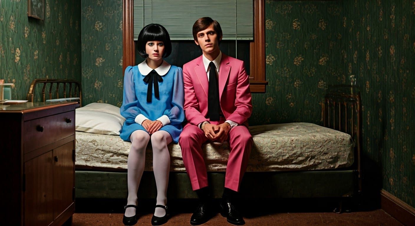 Mod Era Lovers in Mellow Moonlight