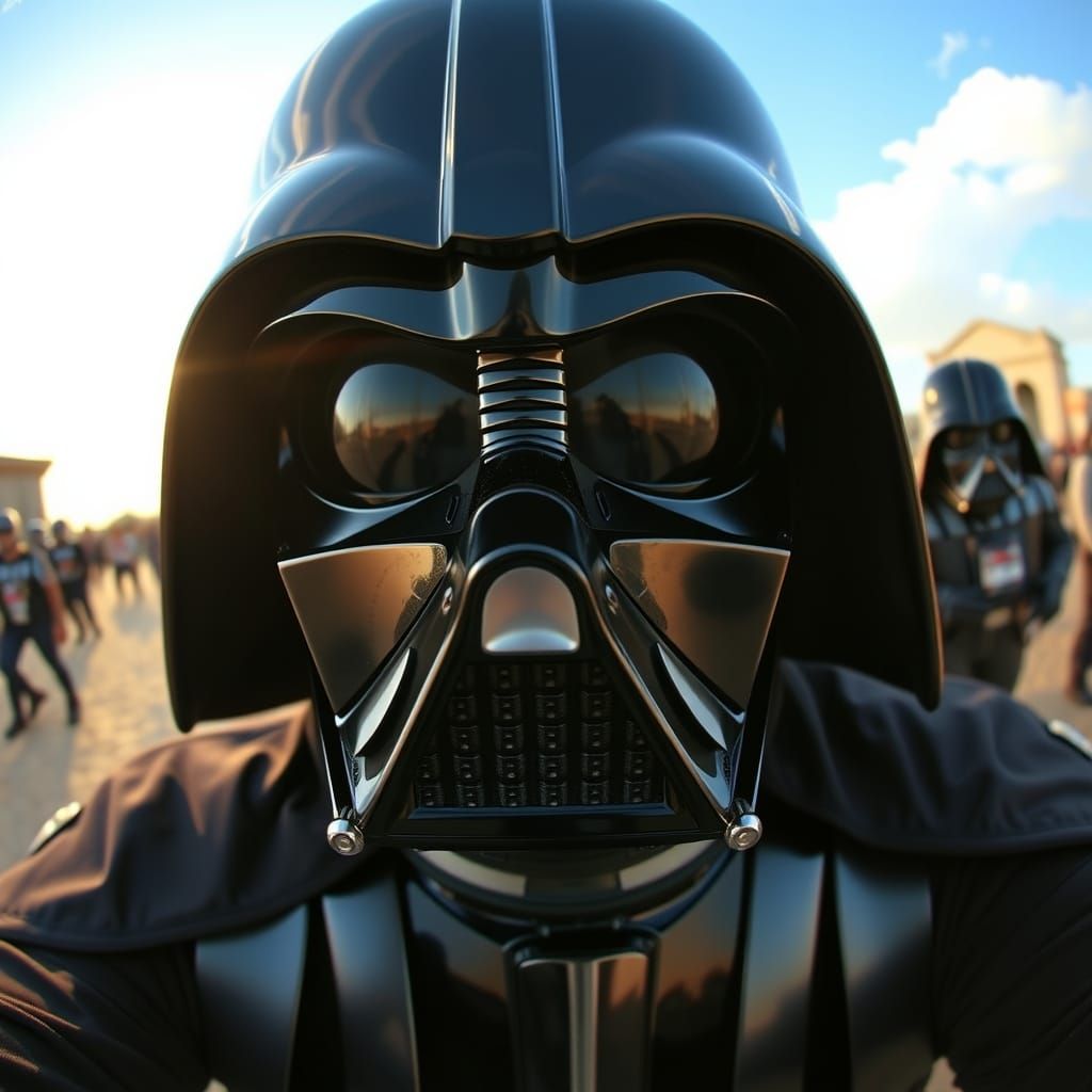 Darth Vader Silly Selfie with Death Star