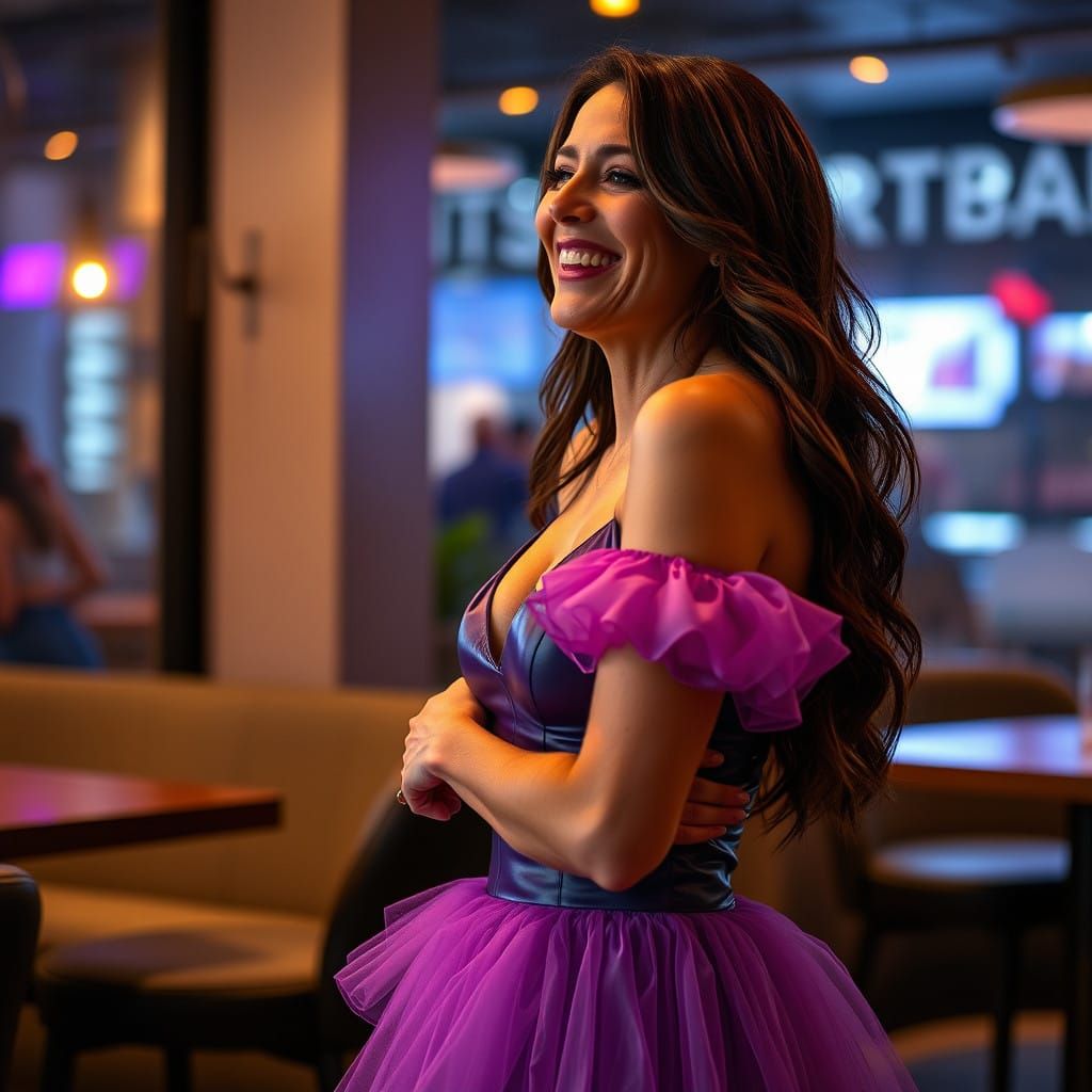 Sultry Woman Surveys an Embarrassed Young Dancer in a Luxuri...