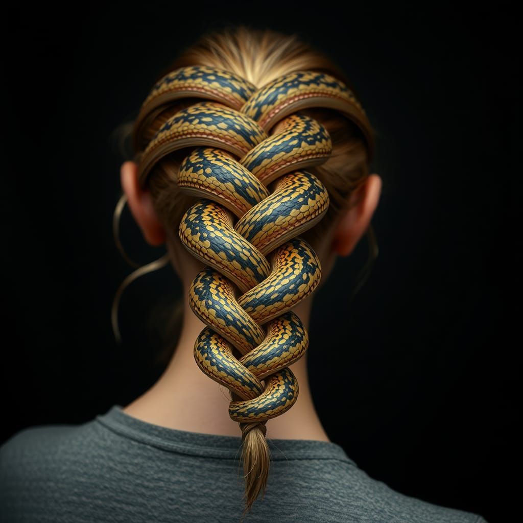 Serpentine Braid: An AI-Generated Abstract