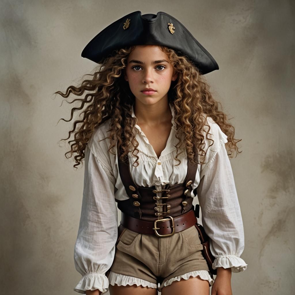 Hermione Granger as Pirate in Editorial Portrait Style