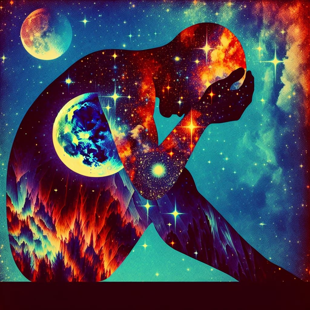 Surreal Starlight Despair in Hypermaximalist Style