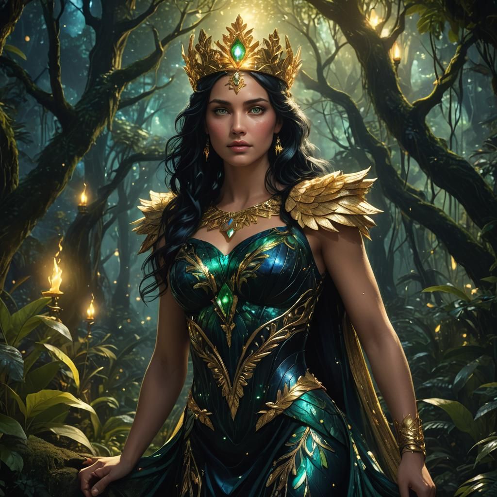 Aphrodite in Magical Rainforest: Digital Matte Painting