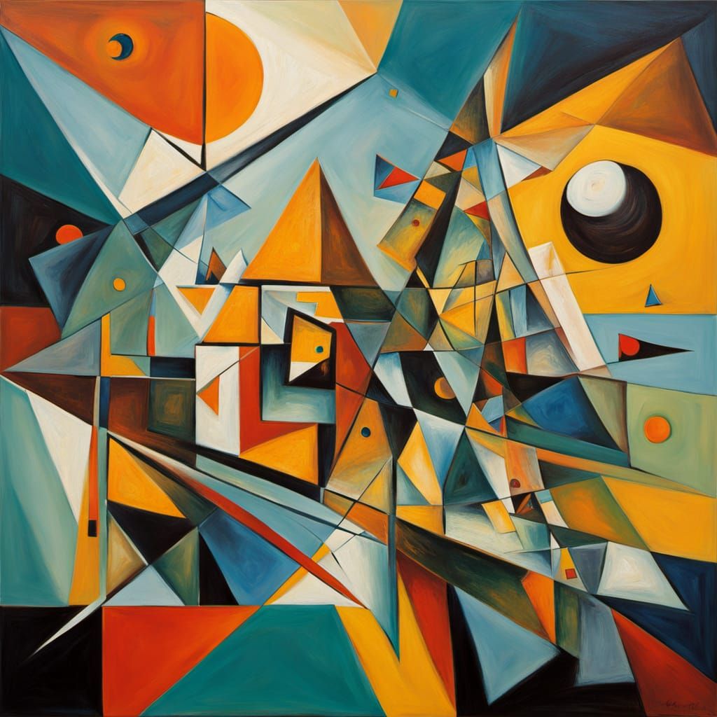 Geometric Abstraction in Vibrant Colors