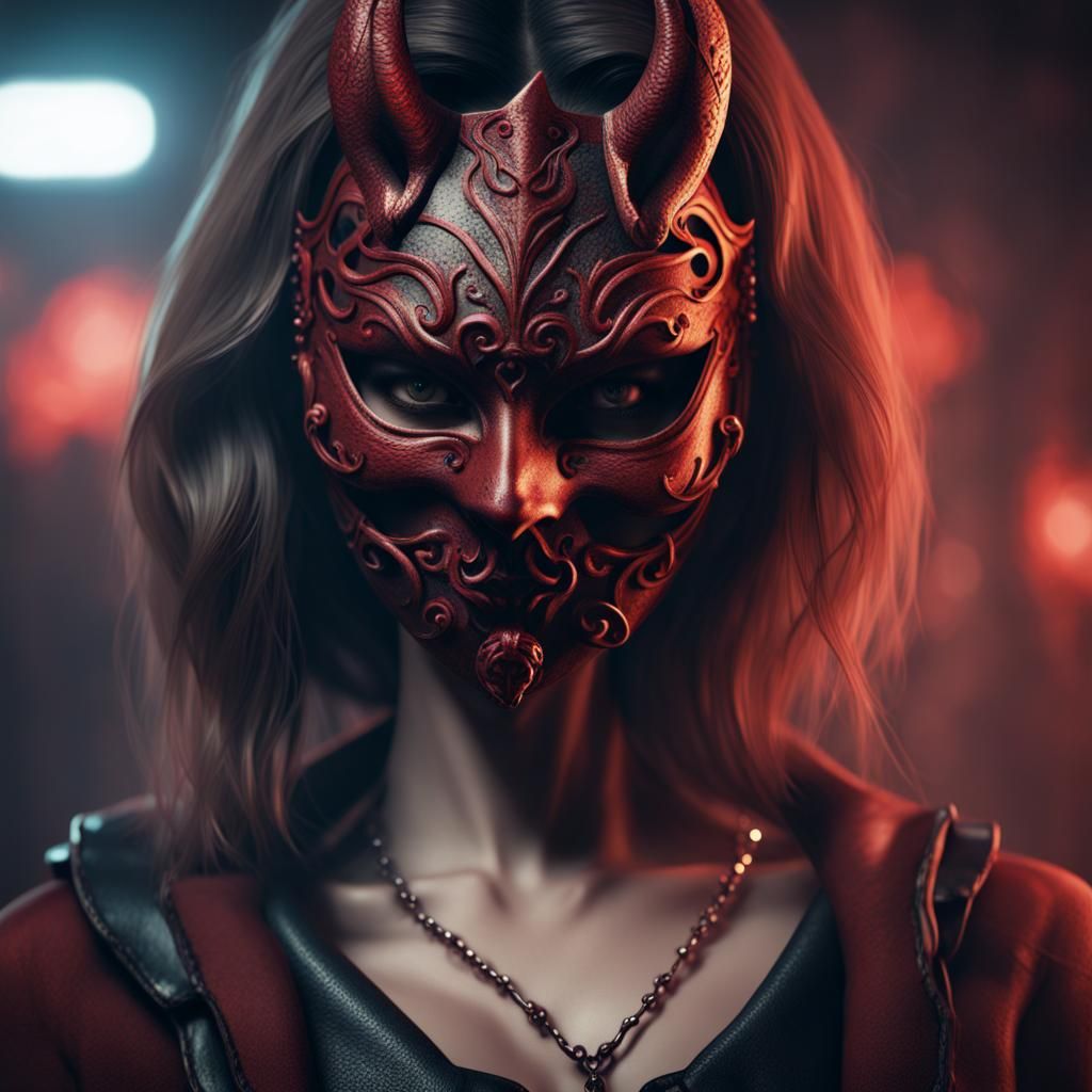 Demonic Masquerade: A Psychopathic Portrait in Dark Fantasy