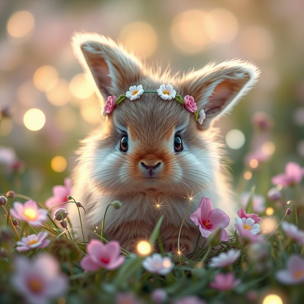 Dreamy Whimsy in a Fantastical Meadow Scene