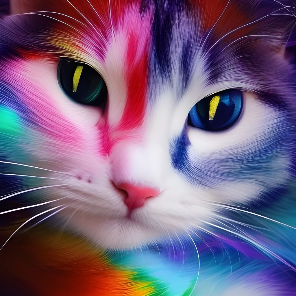 Cosmic Calico Kittens in Sunshine, Astral Illustration