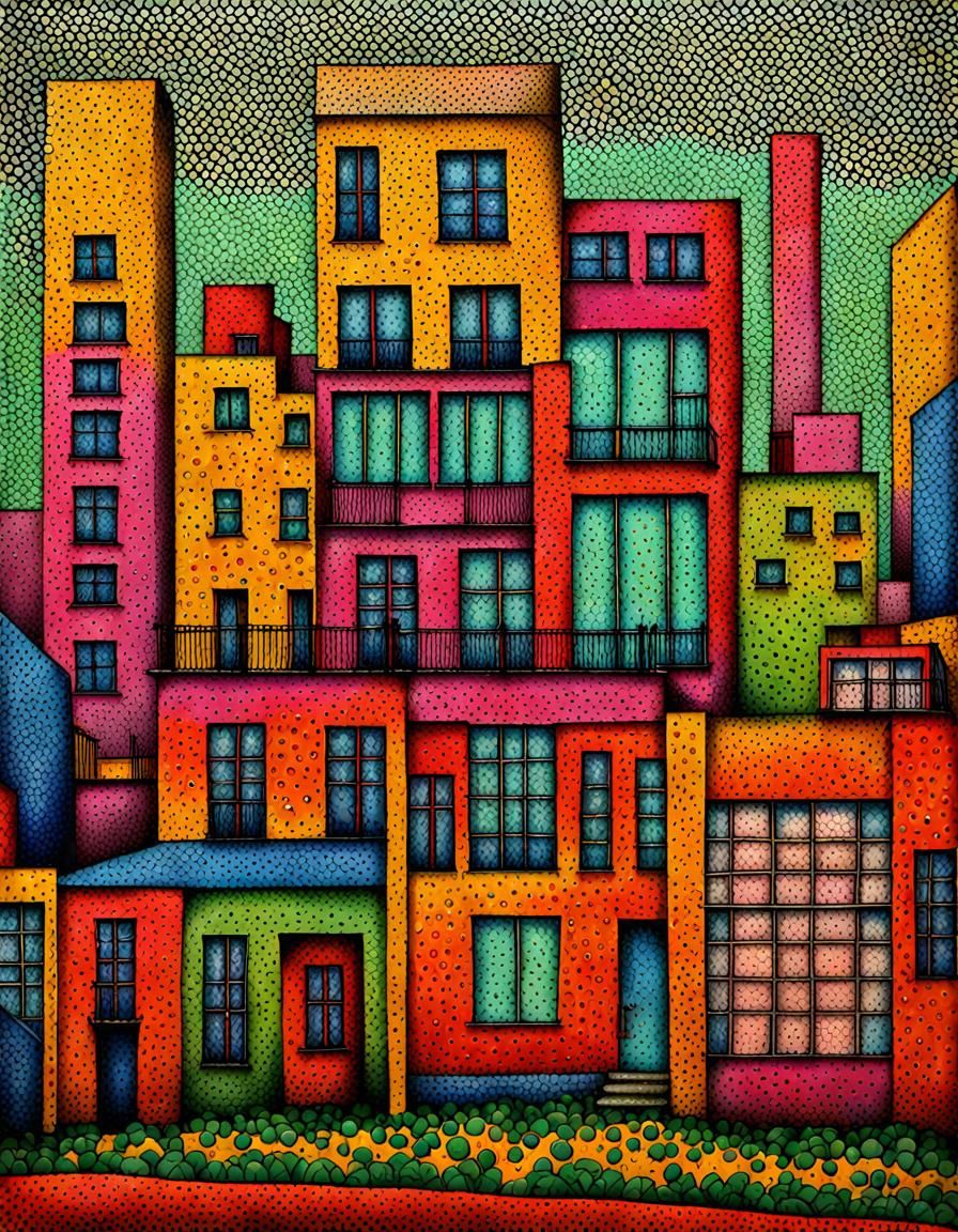 Grunge Pointillism Art Brut Architecture