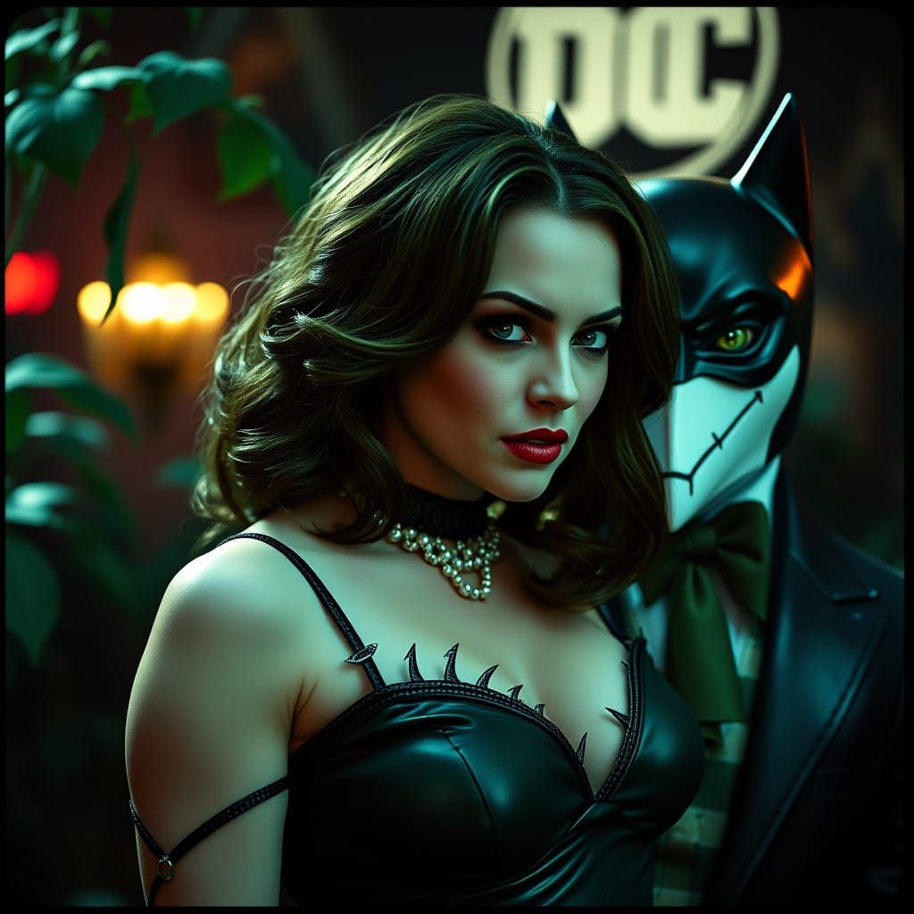 Poison Ivy, Uma Thurman, The Riddler photo's, The penguin ph...