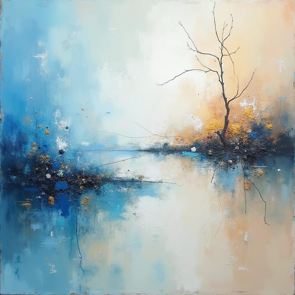 Abstract Expressionist Masterpiece in Earthy Tones