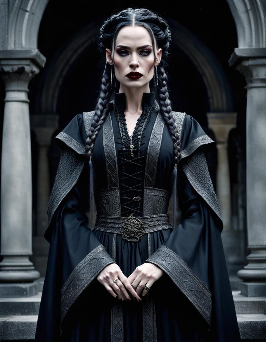 Lisa Boneylt in Gothic Robe: Cinematic Photography