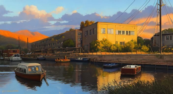 Dreamlike Scene in Oil Paint Style