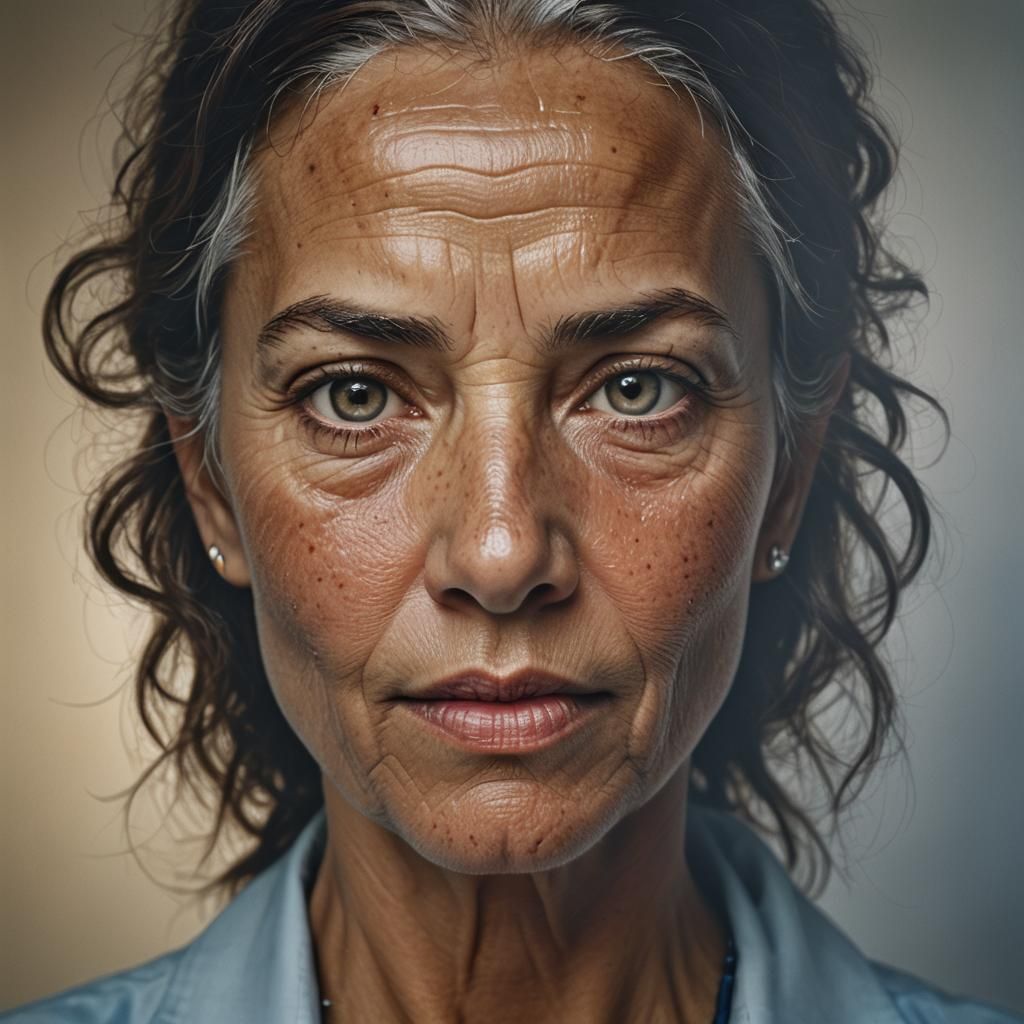 Stunning Close-Up Portrait of a Beautiful Woman