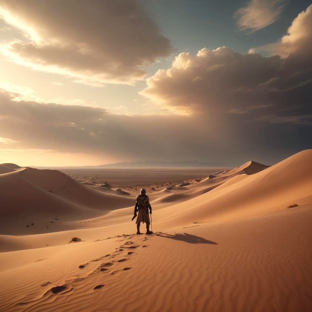 Celtic Shaman in Dune: Cinematic Film Still