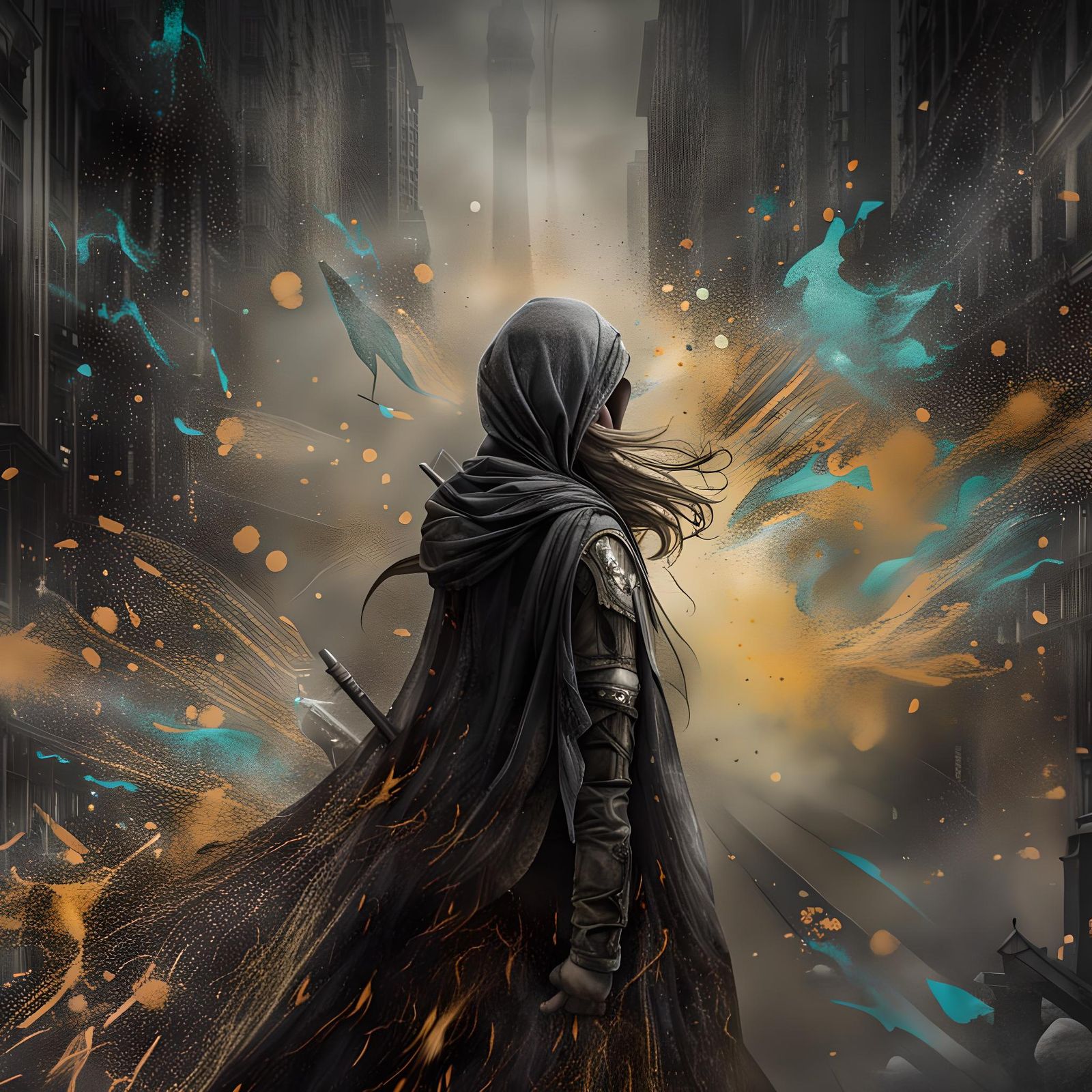 Sand Spray Art: Black Canary in Action