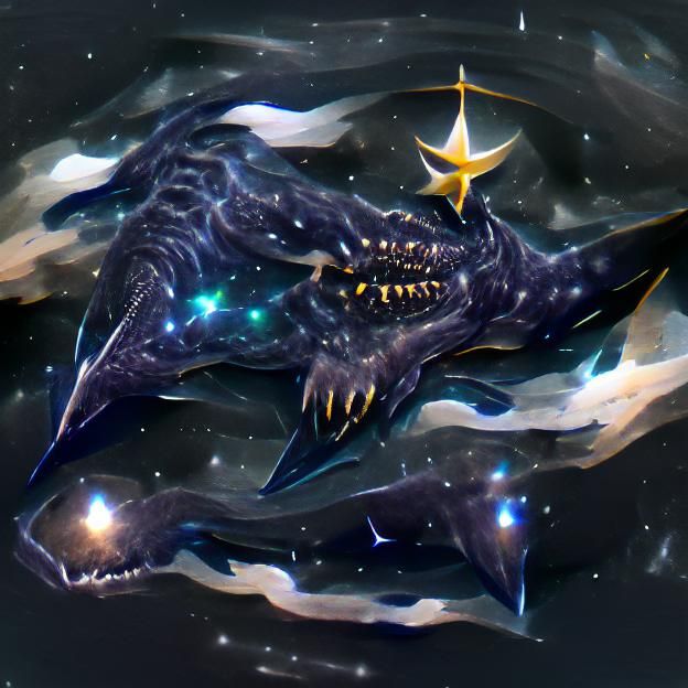 Leviathan from the Stars: AI Generated Image