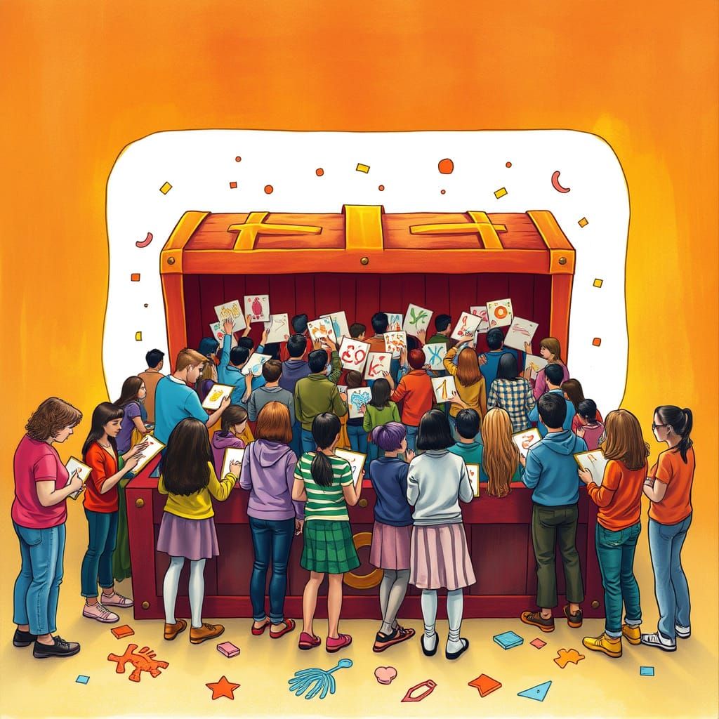 Treasure Chest Art Studio Scene