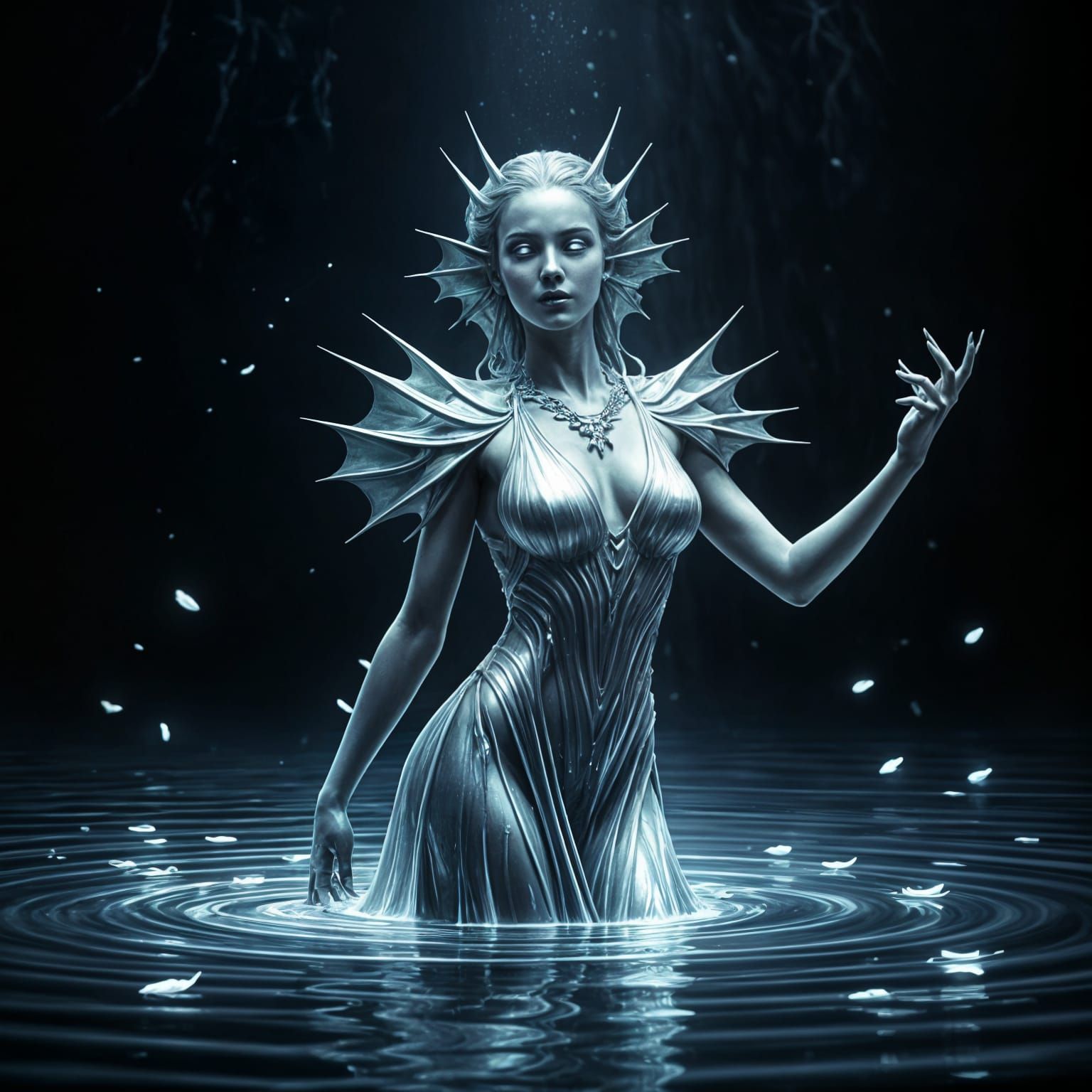 Ethereal Goddess of Liquid Silver