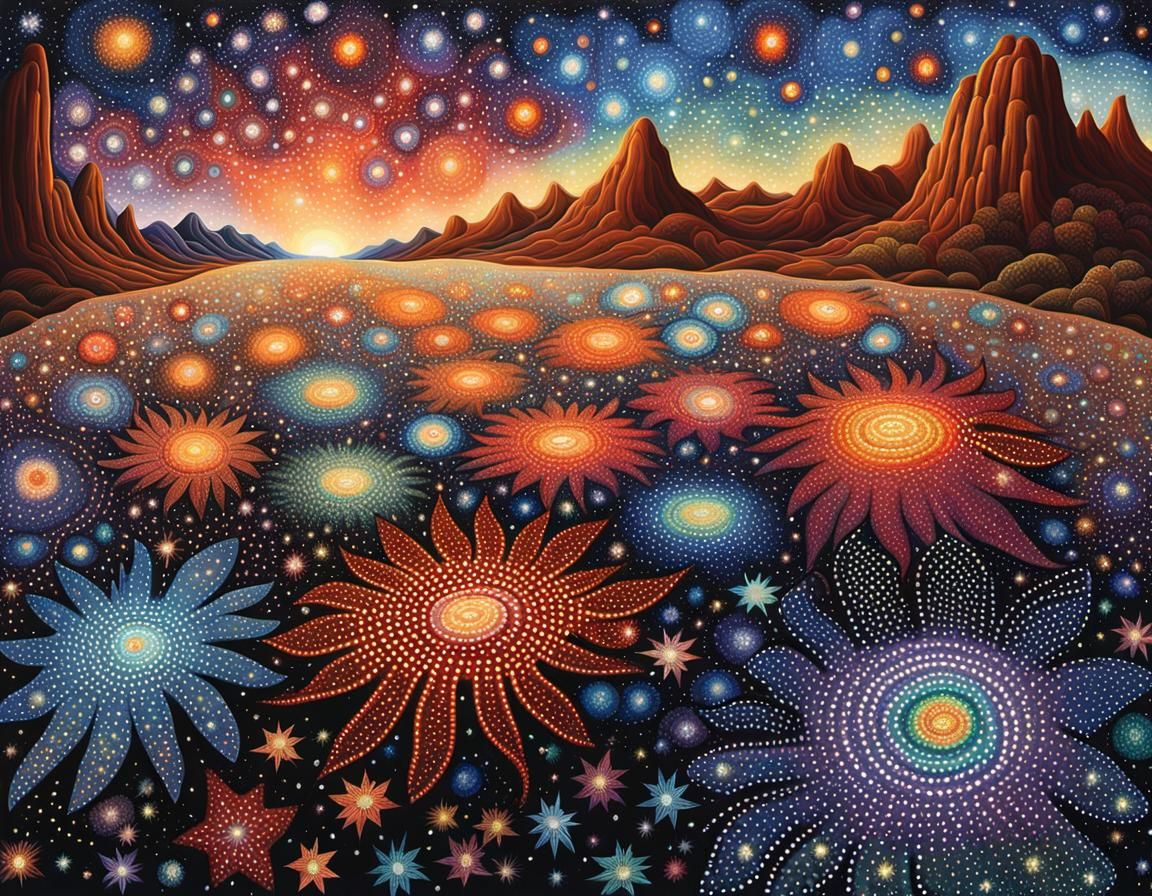 Indigenous Australian Dreamtime: Songline of Stars