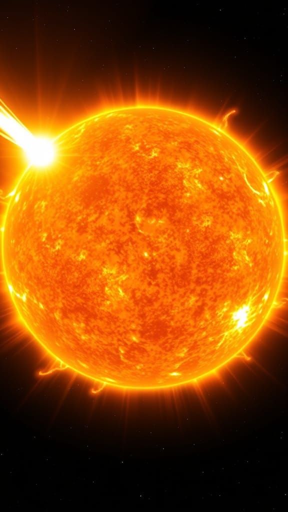 Realistic Sun with Coronal Mass Ejection in Space