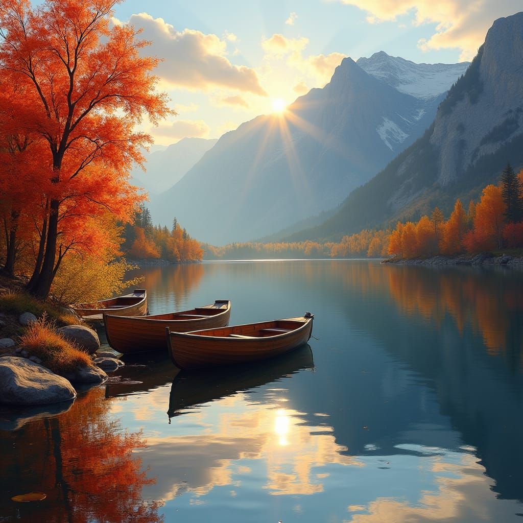 Autumn Landscape in Impressionist Style