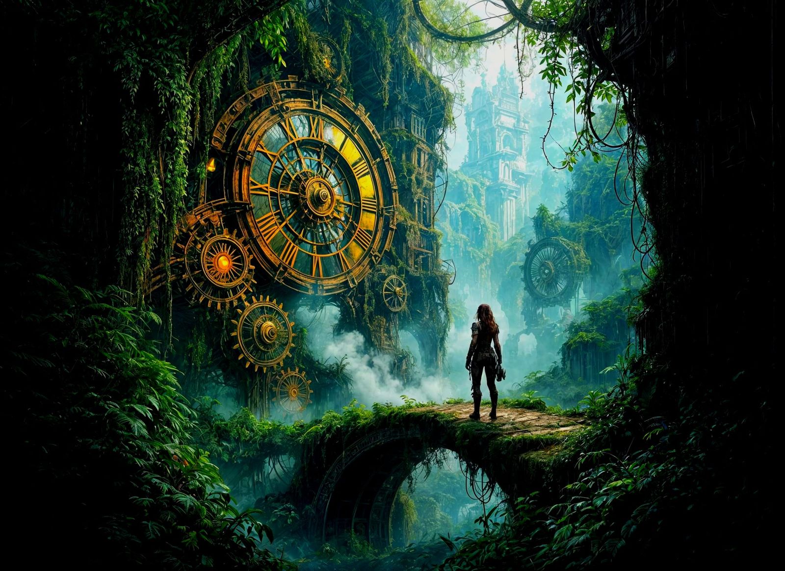 Explorer in Ancient Clockwork Jungle City