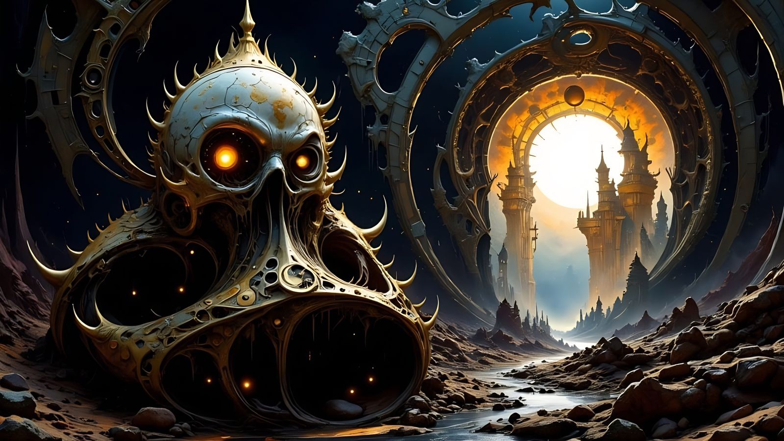 Surreal Hyperkraximalismus Portal in High Contrast Lighting