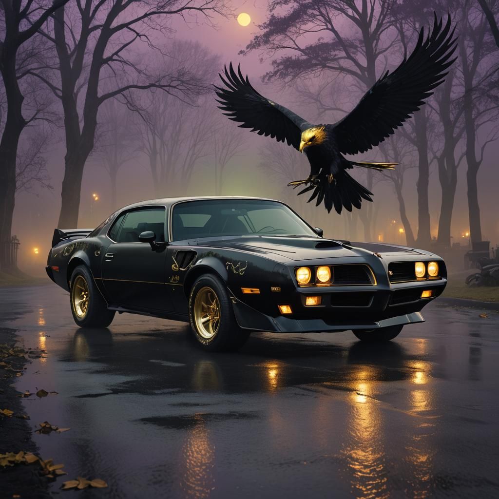 Polished Black Pontiac Trans-Am Matte Painting