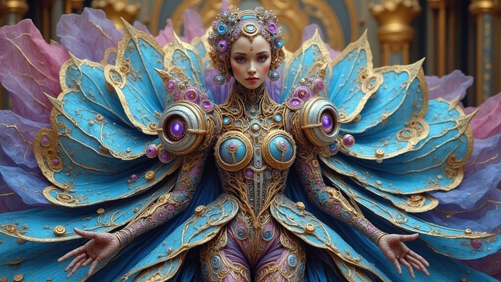 Android Goddess in Mechanical Masterpiece Dress