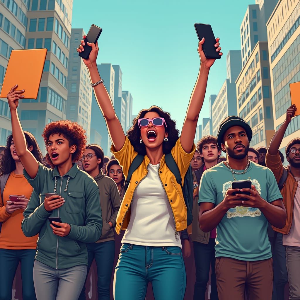 Streetwear Protesters Rally Against Banking System