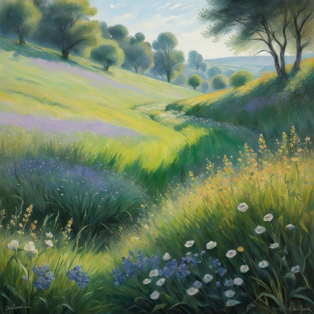 Serene Summer Landscape in Soft Focus