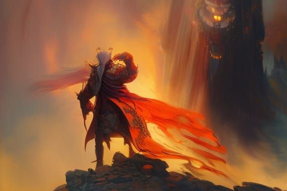 Dark Devil Portrait with Volumetric Lighting