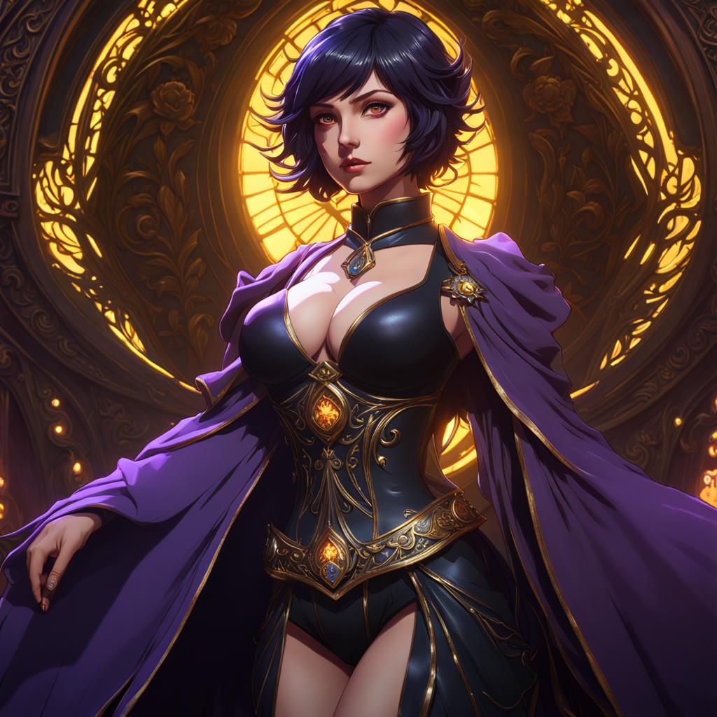 Anime Girl in Dark Fairytale, Dark Fantasy Art