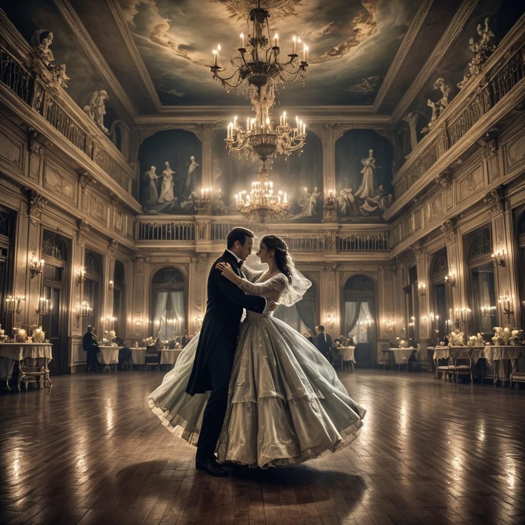 Haunted Ballroom: Ghosts Dancing by Candlelight