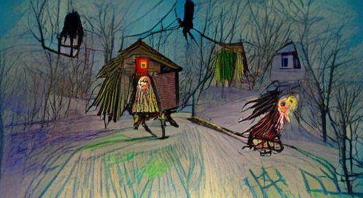 Baba Yaga Walking Home, Chicken-Leg House