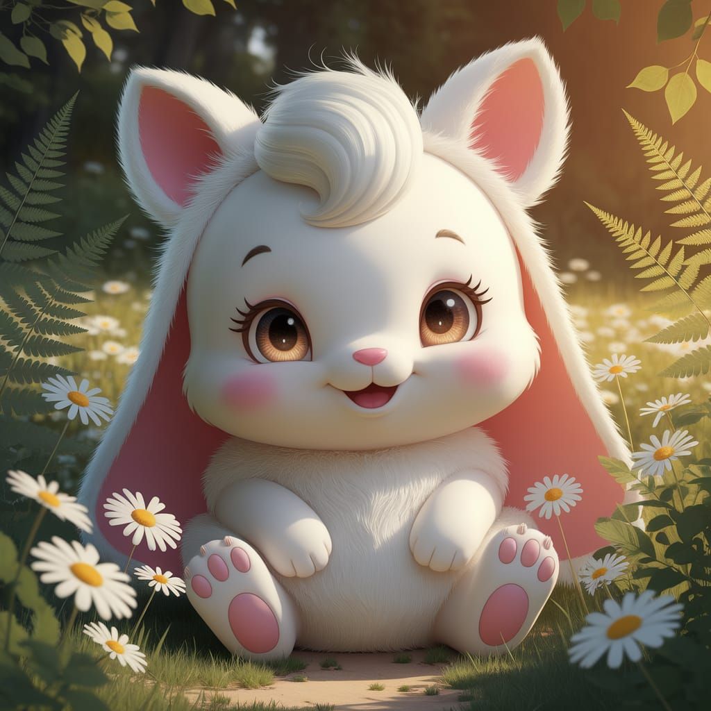 THE CUTEST MOST ADORABLE NUNNYBUGALOO EVER. WITH A LARGE CUTE SMILE, LARGE GLEAMING EYES, THE CUTEST FACE. SOFT FLUFFY W...