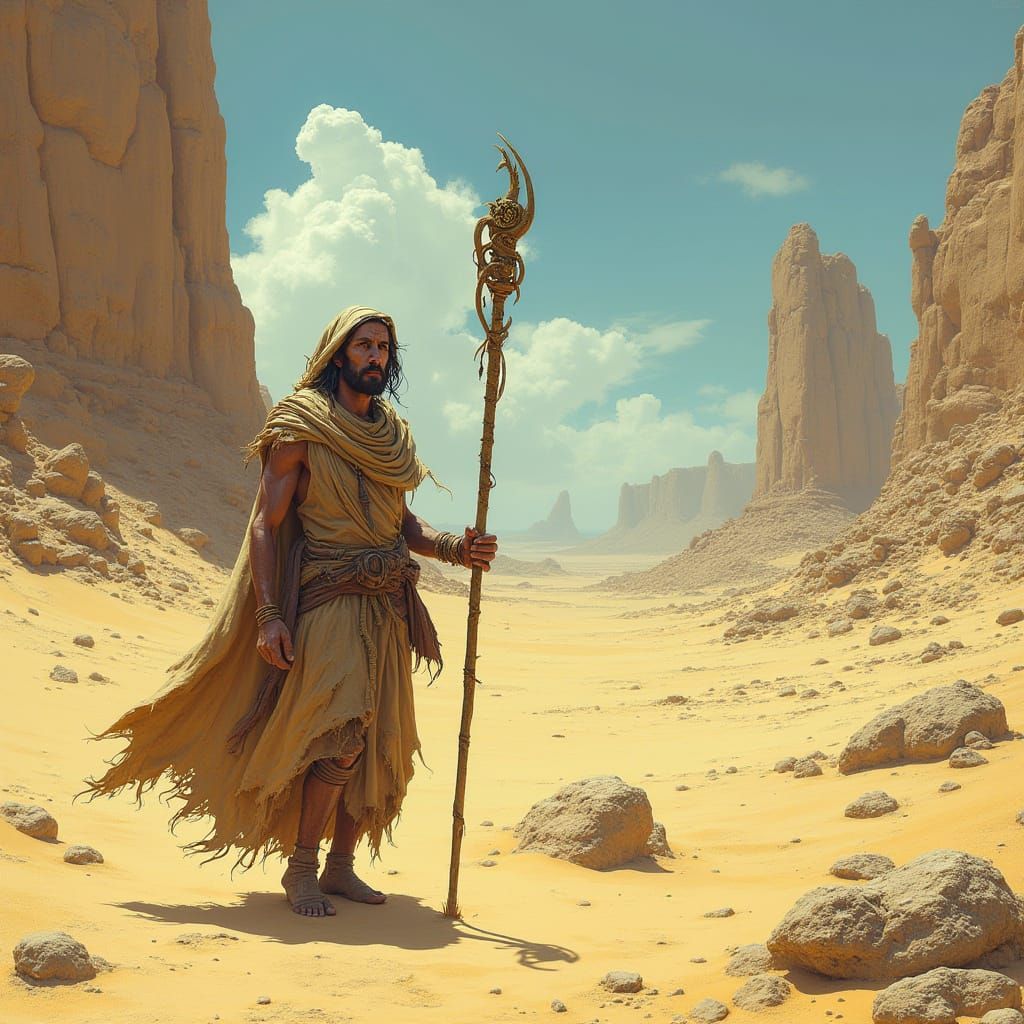 Fantasy Desert Nomad in Gritty Realism Style