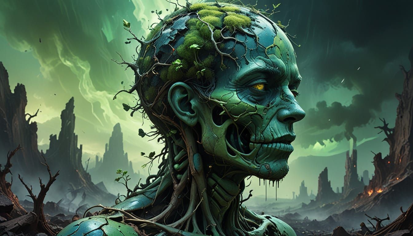 Dystopian Earth Concept Art: Pollution, Disease, and Hope