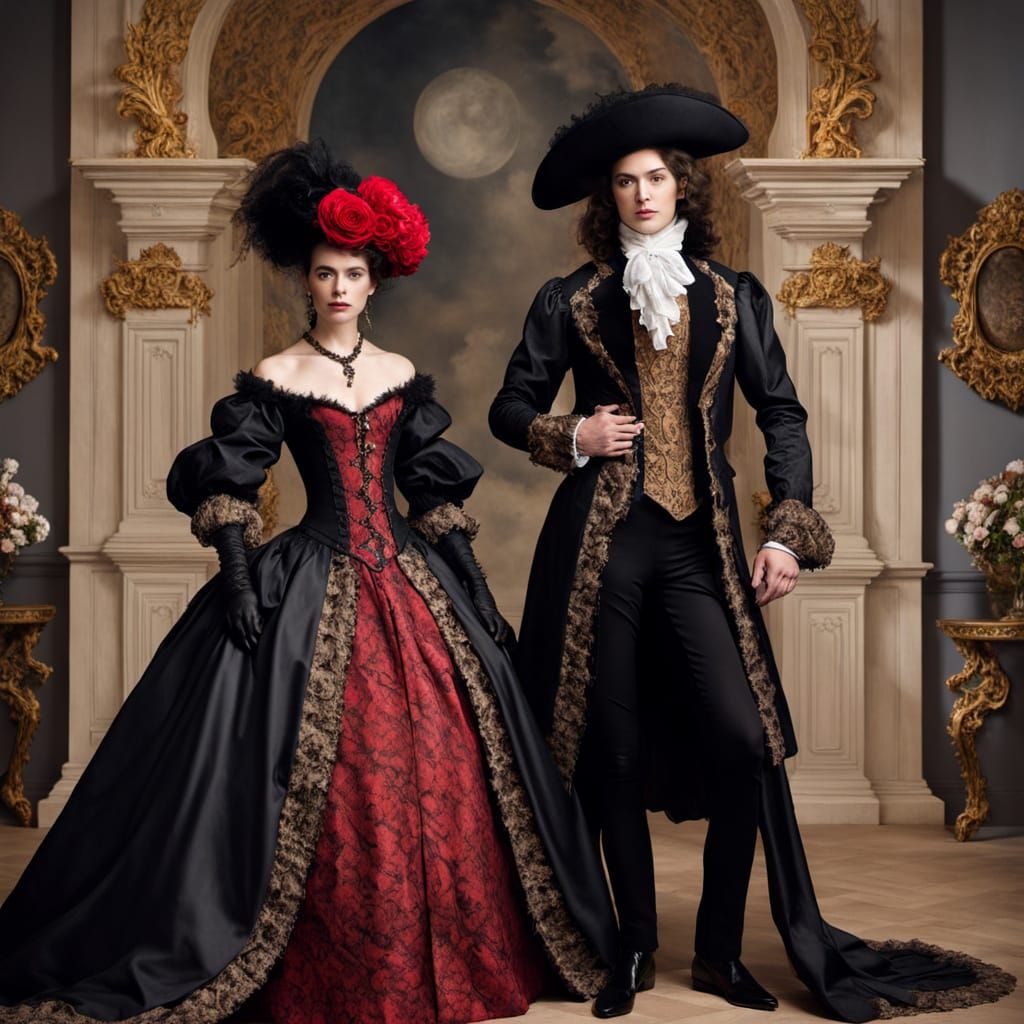 Baroque Gothic Evening with Classic Couple
