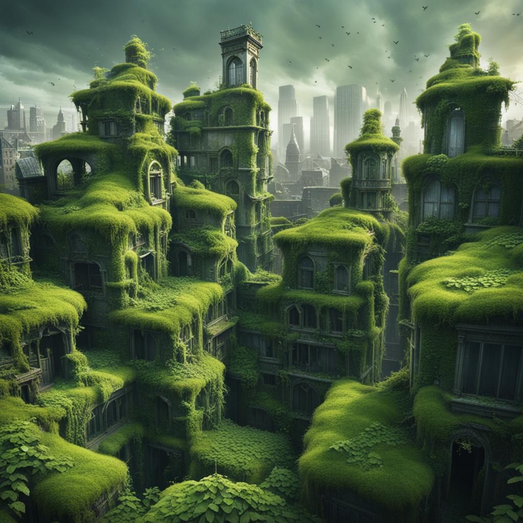 Overgrown City: Nature Reclaims Urban Ruins