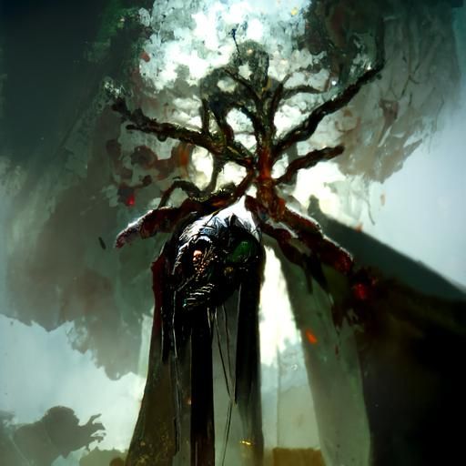 Sinister Tree of Knowledge Art by Rutkowski