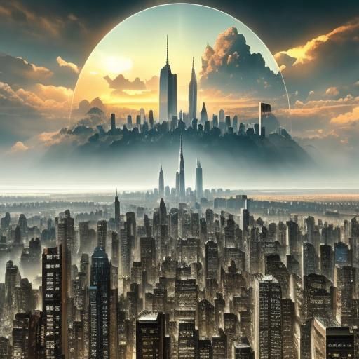 Giant Futuristic Cityscape in Digital Matte Painting