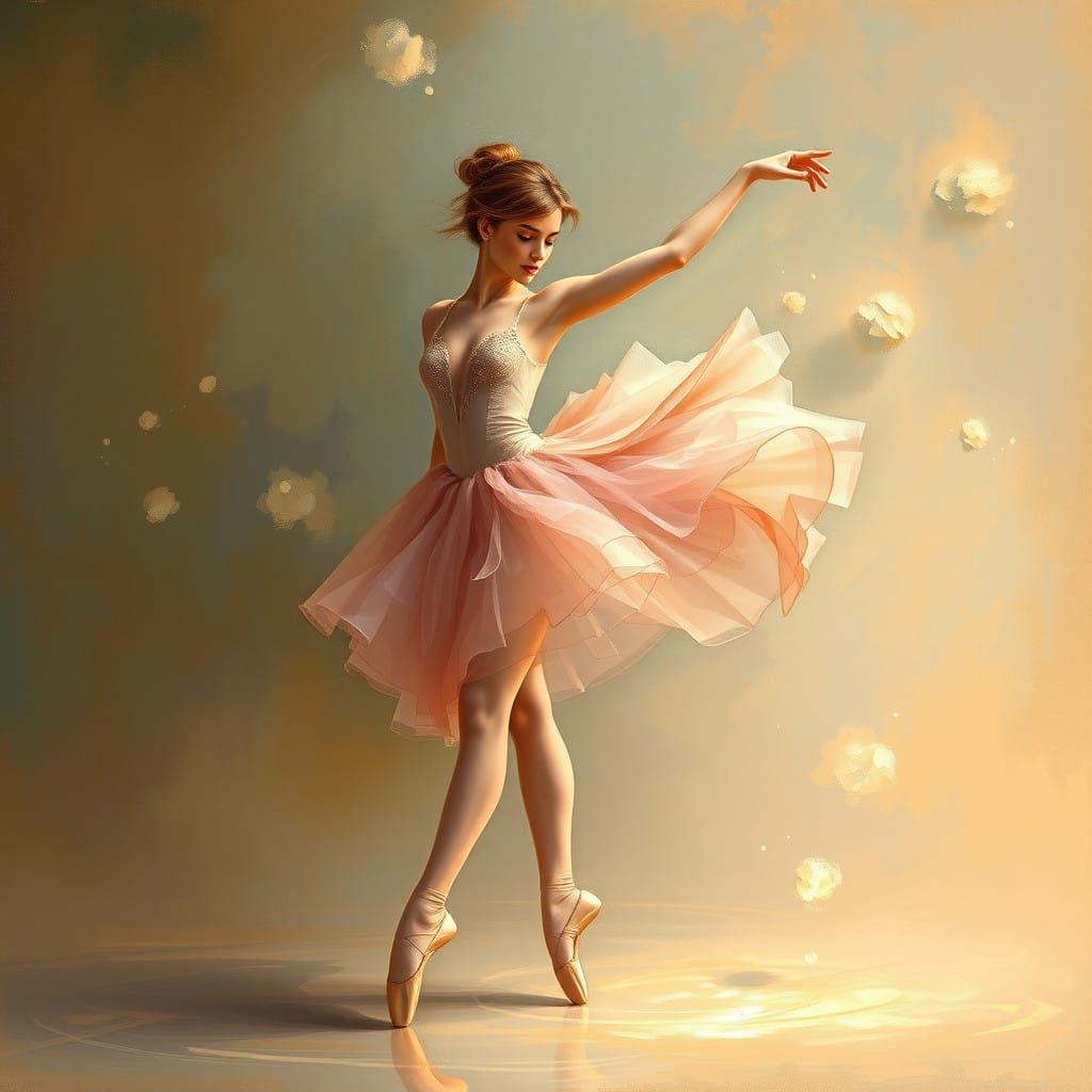 Ethereal Ballerina in Pale Pink Tutu